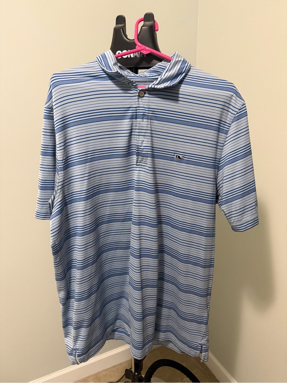 Vineyard Vines Light and Navy Striped Polo